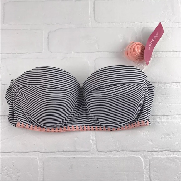 Xhilaration Other - Xhilaration S Bikini Top Striped Black White New B